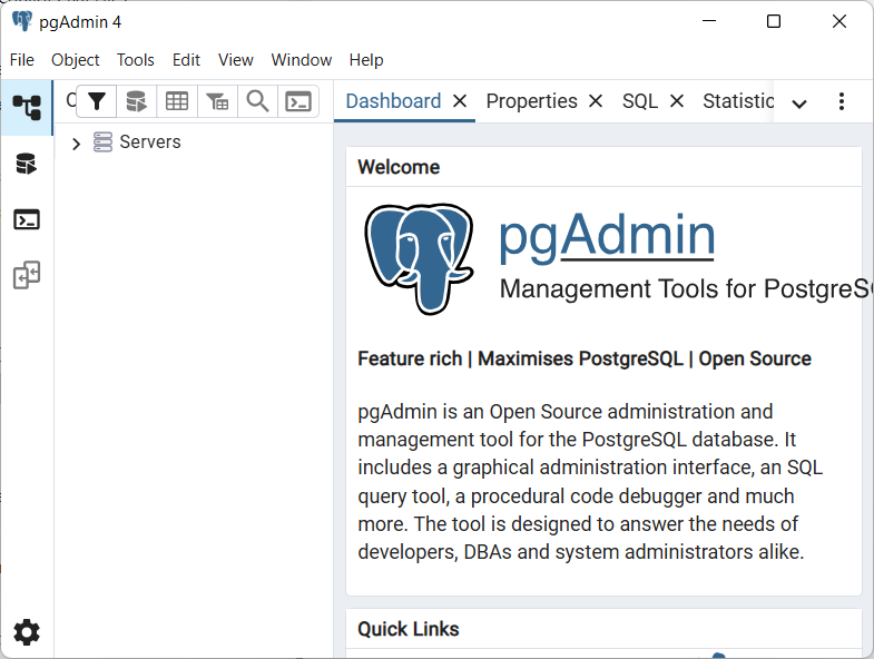 Launch pgAdmin and Connect to your PostgreSQL server