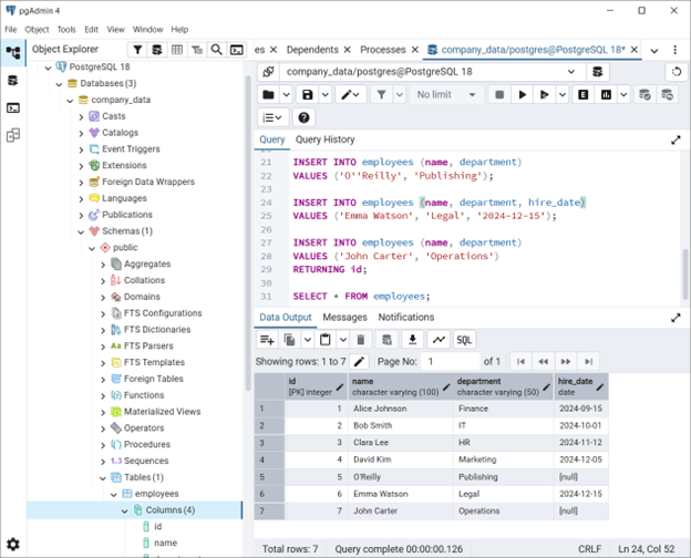 How to connect to PostgreSQL Database in pgAdmin to execute queries in Query Tool