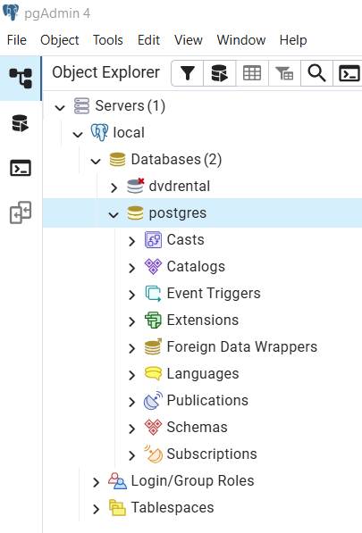 PostgreSQL includes a database named postgres